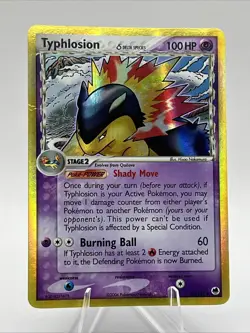 Typhlosion 12/101 Delta Species EX Dragon Frontiers 2006 Holo Pokemon Card TCG - Image 1