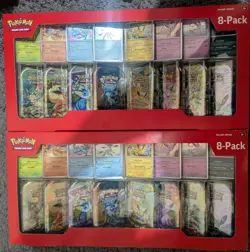 Pokemon Prismatic Evolutions 8 Mini-Tins w Promo Cards Costco - Lot Of 2 - Image 1