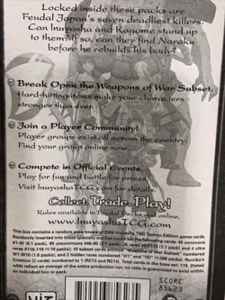 Score Inuyasha Tousou Edition Blister 10 Trading Cards Game Pack TCG 2006 - Image 5