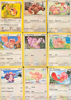 (9x) Lickitung Base Set Pokemon Card Collection Set Deck Building Colorless - Image 1