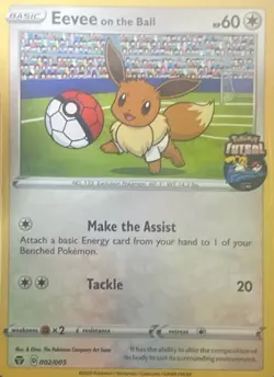 Pokemon Futsal Eevee on the Ball Promo Card - Excellent, Sleeved, UK Exclusive - Image 3