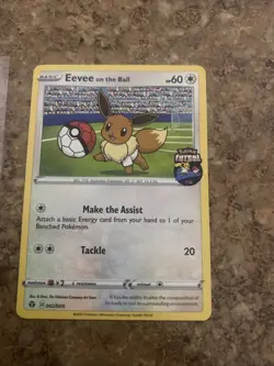 Pokemon Futsal Eevee on the Ball Promo Card - Excellent, Sleeved, UK Exclusive - Image 4