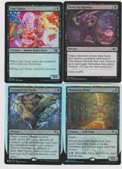 BLACK UNFINITY FUN DECK 40 +X CARDS MTG MAGIC N-MINT N- PLAYED FOILS B-14 - Image 1