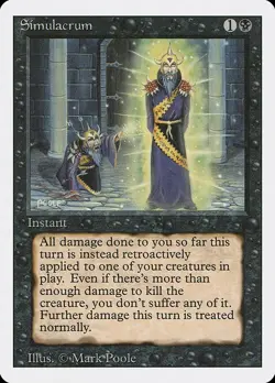 Simulacrum 1x MtG Revised PLAYED - Image 1