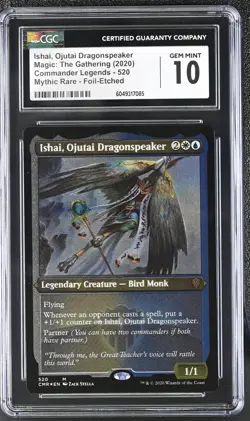 ISHAI, OJUTAI DRAGONSPEAKER Commander Legends Etched Foil Mythic CGC 10 MTG - Image 1