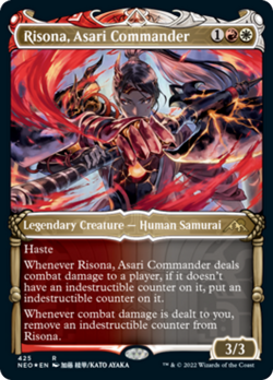 Risona, Asari Commander (Showcase 425 ETCHED) FOIL Kamigawa: Neon Dynasty NM - Image 1