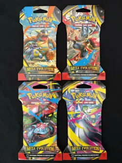 Pokemon TCG - Mega Evolution 4 Packs -Booster Blister Art Set (#2) - Image 1