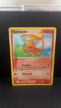 Pokemon TCG Charmander EX Crystal Guardians 48/100 STAMPED Reverse Holo - NM - Image 1