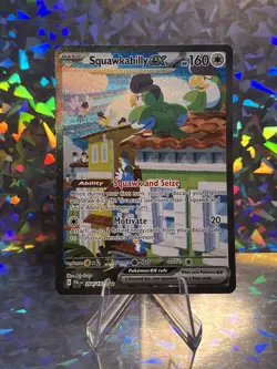 Pokemon TCG Paldea Evolved Squawkabilly ex Special Illustration Rare 264/193 - Image 1