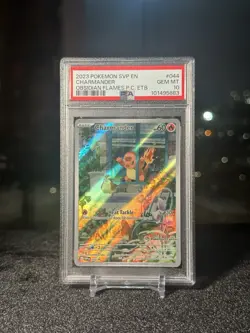2023 POKEMON OBSIDIAN FLAMES POKEMON CENTER ETB PROMO #044 CHARMANDER PSA 10 - Image 1