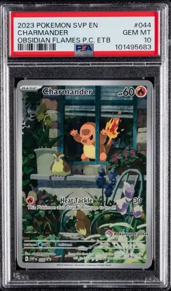 2023 POKEMON OBSIDIAN FLAMES POKEMON CENTER ETB PROMO #044 CHARMANDER PSA 10 - Image 5