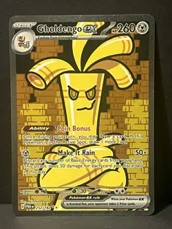 Pokemon Gholdengo ex 252/182 SIR SV04: Paradox Rift Holo - Near Mint - Image 1