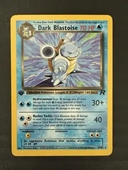 Dark Blastoise 20/82 Team Rocket Regular First Edition Pokemon - Image 1