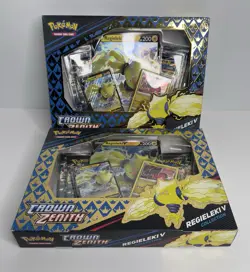 NEW FACTORY SEALED 2025 Pokem TCG Crown Zenith Regieleki V Collection Box x 2 - Image 1