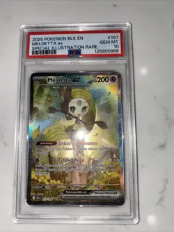 Pokemon Black Bolt Meloetta EX 167/086 Special Illustration Rare PSA 10 GEM MT - Image 1