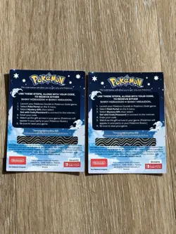 2 Pokemon Scarlet And Violet Serial Codes Shiny Koraidon or Miraidon UNSCRATCHED - Image 2
