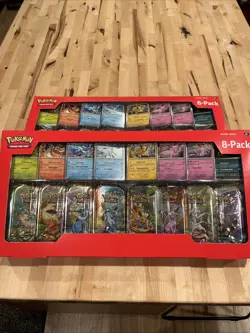 Lot (4) Pokemon TCG: Prismatic Evolutions 8- Pack Mini-Tins Promo Costco Bundle - Image 1