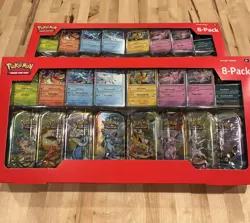Lot (4) Pokemon TCG: Prismatic Evolutions 8- Pack Mini-Tins Promo Costco Bundle - Image 2