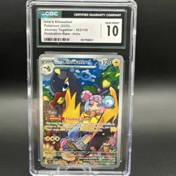 2025 Pokemon Journey Together #163/159 Iono's Kilowattrel Holo CGC 10 GEM MINT - Image 1