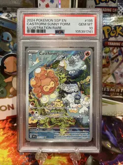 2024 Pokemon Surging Sparks CASTFORM SUNNY FORM 195/191 PSA 10 GEM MT! - Image 1
