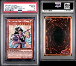 2019 YU-GI-OH! GOLD SARCOPHAGUS TIN EN004 Palladium Oracle MANA GOLD PSA 9 YGO - Image 3