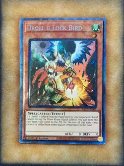 Yugioh Droll & Lock Bird RA02-EN006 Collector Rare 1st Ed LP - Image 1