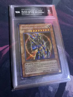 Yu-Gi-Oh Black Luster Soldier Envoy of the Beginning Mc2-en004 TGA 9 - Image 2