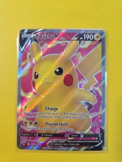 Pikachu V 170/185 Vivid Voltage Full Art Ultra Rare Holo Pokemon Card - Image 1