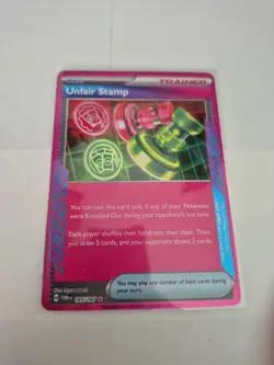 Pokemon TCG Unfair Stamp Twilight Masquerade Ace Spec Trainer Card 165/167 - Image 1
