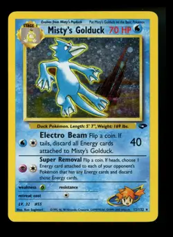 Misty's Golduck 12/132 Gym Challenge 2000 Holo Rare WOTC Pokemon Card TCG - Image 1