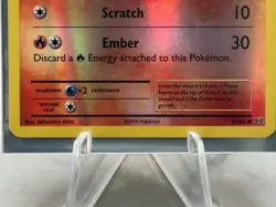 2016 Charmander Pokemon Card 9/108 ( Basic ) LV.10 60HP Reverse Holo - Image 2