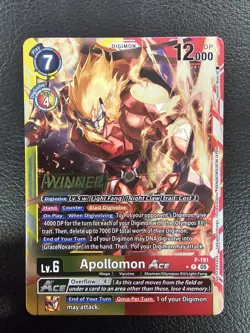 Digimon Card Game - Apollomon Ace - Promo Winner Foil (ENG) P-191 - Image 1