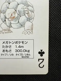 Pokemon Golem 2 of Clubs Blue Blastoise Deck Playing Card Poker Nintendo - Image 4