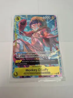 One Piece Card Game Monkey D Luffy Card OP07-109 Promo Sealed English - Image 1