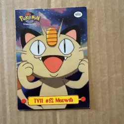 TV11 #52 Meowth Topps Pokemon Trading Card Holo - Image 1
