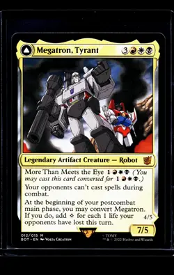 2022 MTG Magic The Gathering BOT Transformers #12 Megatron Tyrant - Image 1