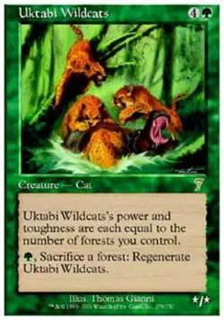 Uktabi Wildcats - Light Play MTG 7th Edition - Image 1