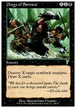 Dregs of Sorrow - Light Play MTG 7th Edition - Image 1