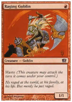 Raging Goblin - Light Play MTG 8th Edition - Image 1