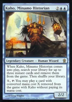 Kaho, Minamo Historian - Light Play MTG Saviors of Kamigawa - Image 1