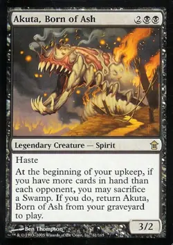 Akuta, Born of Ash - Light Play MTG Saviors of Kamigawa - Image 1