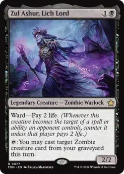 Zul Ashur, Lich Lord -Foil Near Mint MTG Foundations - Image 1