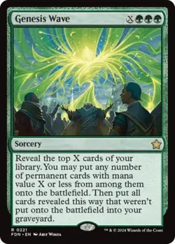 Genesis Wave -Foil Near Mint MTG Foundations - Image 1