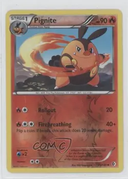 Pignite Reverse Foil Pokemon Black & White Boundaries Crossed #25 - Image 1