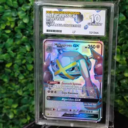 Metagross GX 157a/145 Hidden Fates Promo Ultra Rare Full Art Pokemon TCG ACE 10 - Image 1