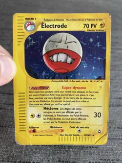 Carte Pokemon Electrode H7/H32 Holo Rare Aquapolis Wizard Francais Occasion - Image 3