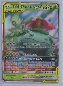 2019 Pokemon Sun & Moon Team Up Celebi & Venusaur GX #1/181 - Image 1