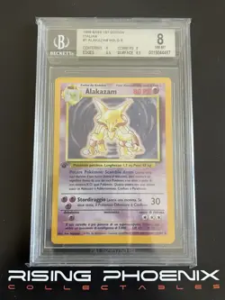 Rising Phoenix Pokemon - Alakazam 1/102 1 Edizione BGS 8 Set Base ITA Holo #2382 - Image 2