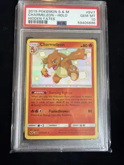 Charmeleon SV7/SV94 Hidden Fates: Shiny Vault Holo PSA 10 Pokemon (9886) - Image 1