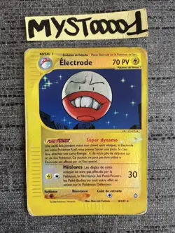 Carte Pokemon Electrode 8/147 Rare Reverse Aquapolis Wizard Francais Occasion - Image 1